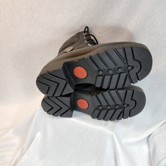 Harley Davidson Black Leather Lace Up Riding Boots Size 7 - Picture 6 of 7